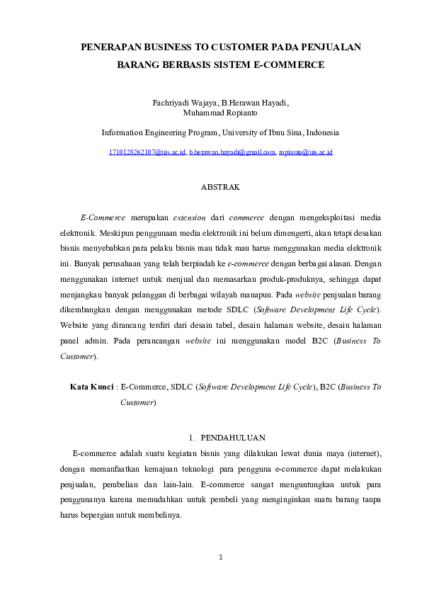 Menerapkan Strategi Business-to-Customer (B2C) yang Efektif pada Sistem Penjualan Online Berbasis E-commerce