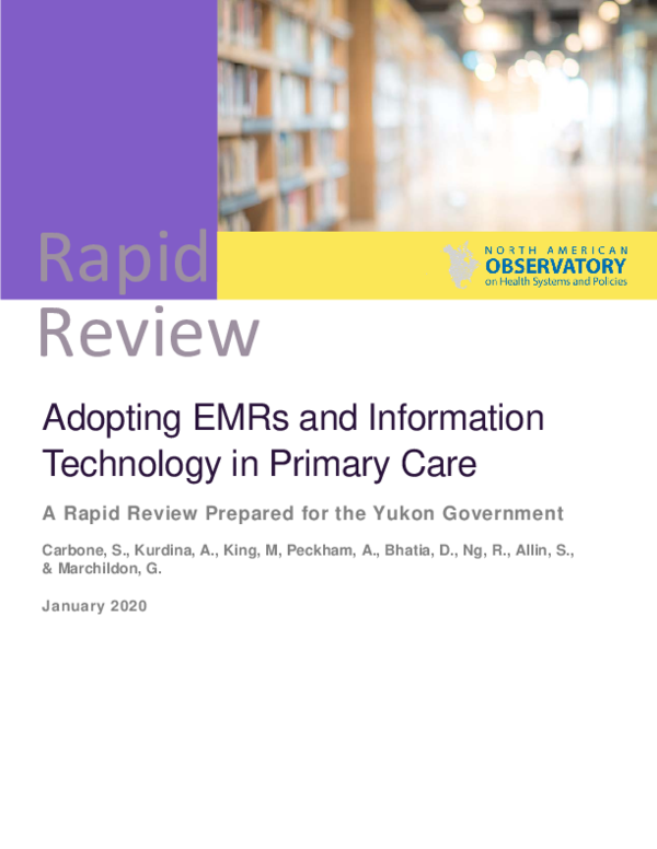 (PDF) Adopting EMRs and Information Technology in Primary Care: NAO ...