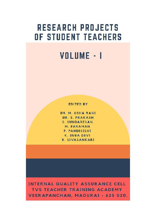 (PDF) Research projects of Student teachers Volume 1