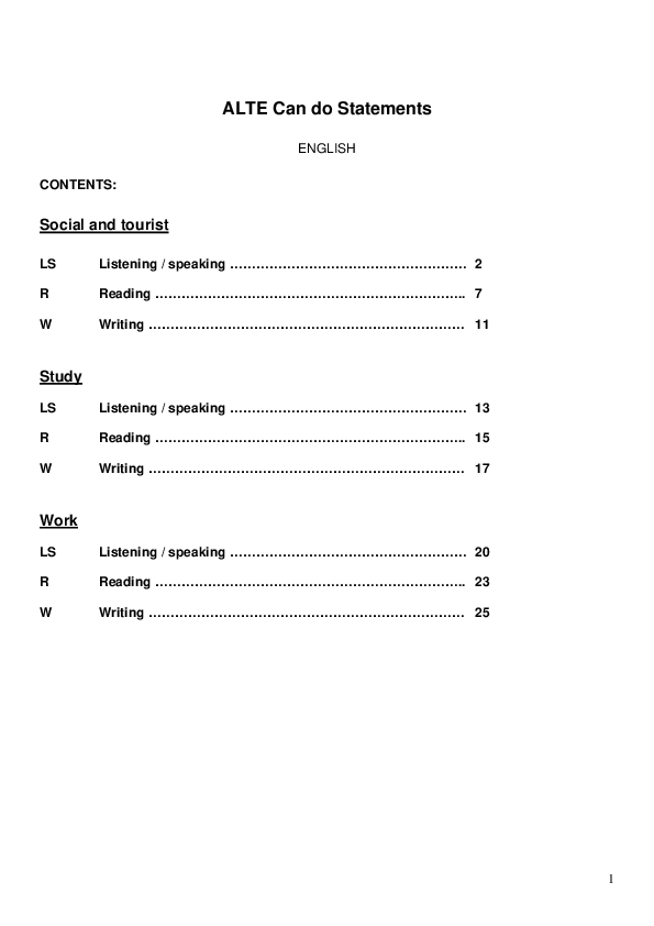 (PDF) ALTE Can do Statements