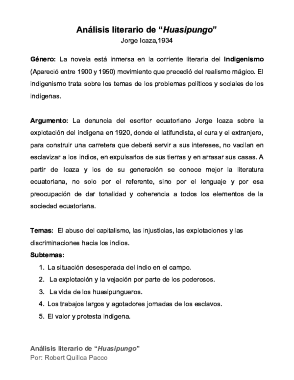 Huasipungo essay 02 image