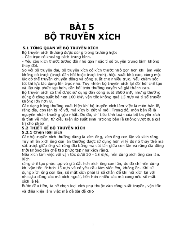 First page of “BỘ TRUYỀN XÍCH”