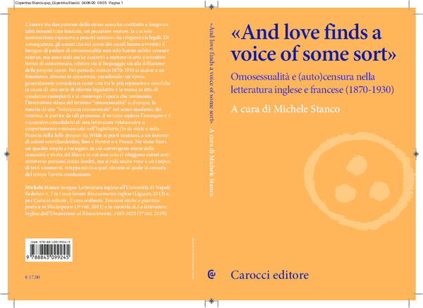 Pdf And Love Finds A Voice Of Some Sort Omosessualita E Auto Censura Nella Letteratura Inglese E Francese 1870 1930 Michele Stanco Academia Edu