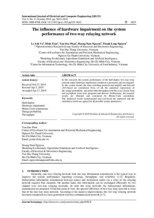 (PDF) The influence of hardware impairment on the system performance of ...