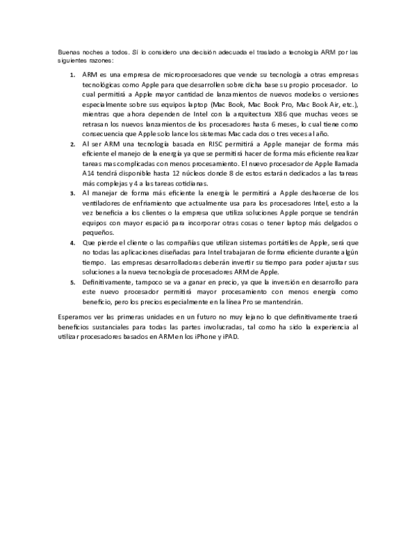 (DOC) Apple using ARM Architecture HERBER MAURICIO CAMBARA FLORES