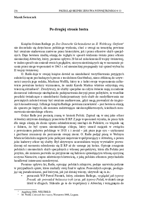 (PDF) Po drugiej stronie lustra | Marek Świerczek - Academia.edu