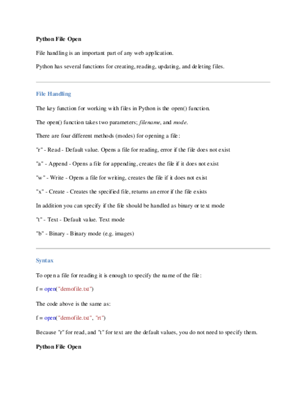 (PDF) Python File Open