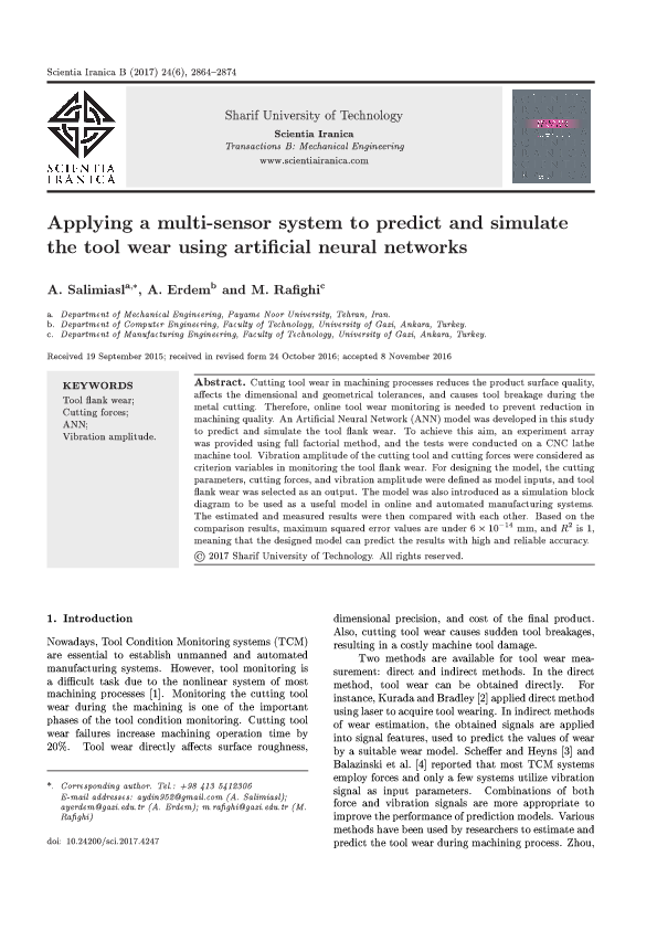 (PDF) Applying a multi sensor system to predict and simulate the tool ...