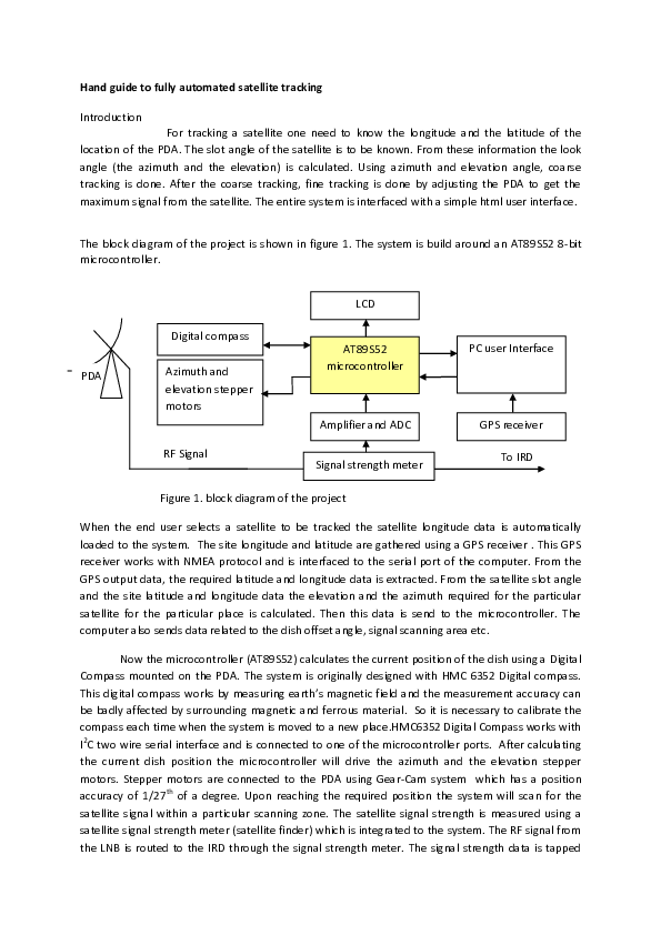 (PDF) Hand guide to fully automated satellite tracking
