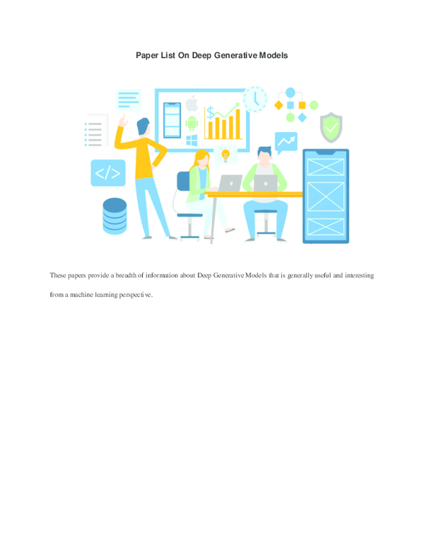 10 [10 & “Harmony” COMPLETE BOX] PDF) Paper List On Deep Generative Models