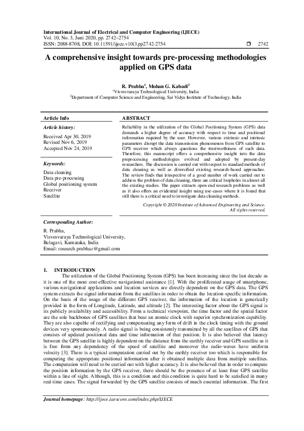 Pdf A Comprehensive Insight Towards Pre Processing Methodologies