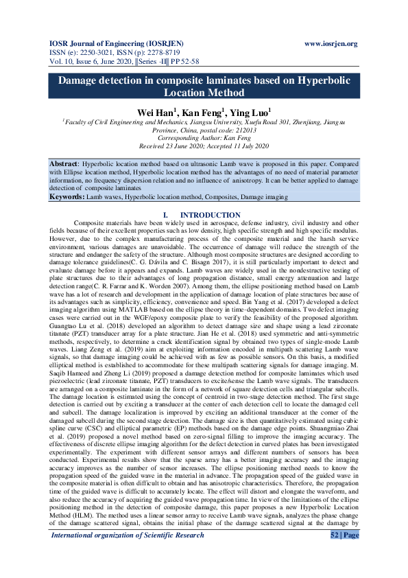 (PDF) Damage detection in composite laminates based on Hyperbolic ...