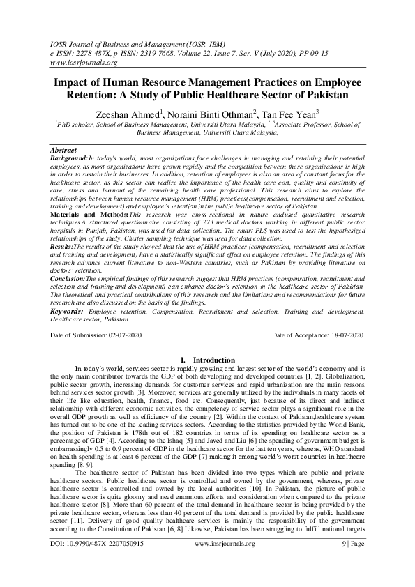 (PDF) Impact of Human Resource Management Practices on Employee ...