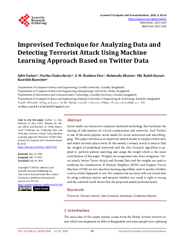 (PDF) Improvised Technique for Analyzing Data and Detecting Terrorist ...