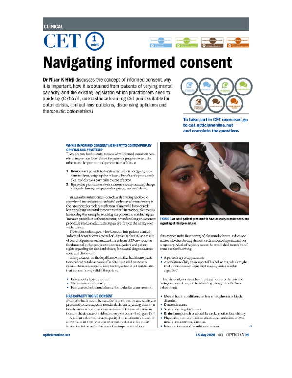 (PDF) Navigating informed consent