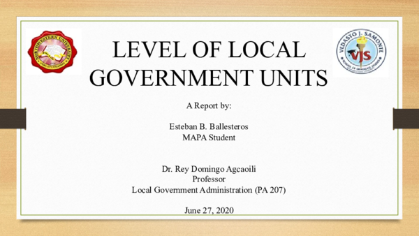 (PPT) Local Govrnment Unit