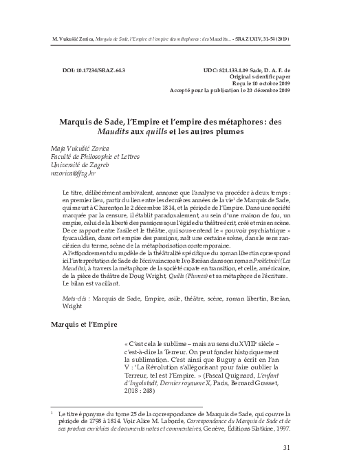 Le Marquis De La Croix 2012 Amy Hesketh