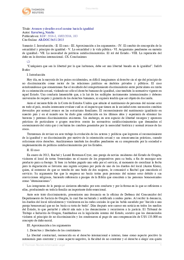 (PDF) Avances y desafíos en el camino hacia la igualdad