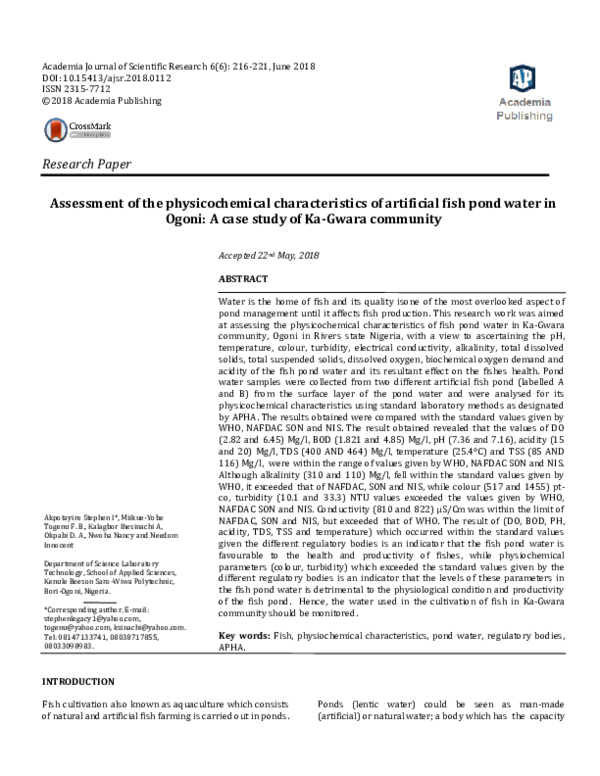Pond water essay image