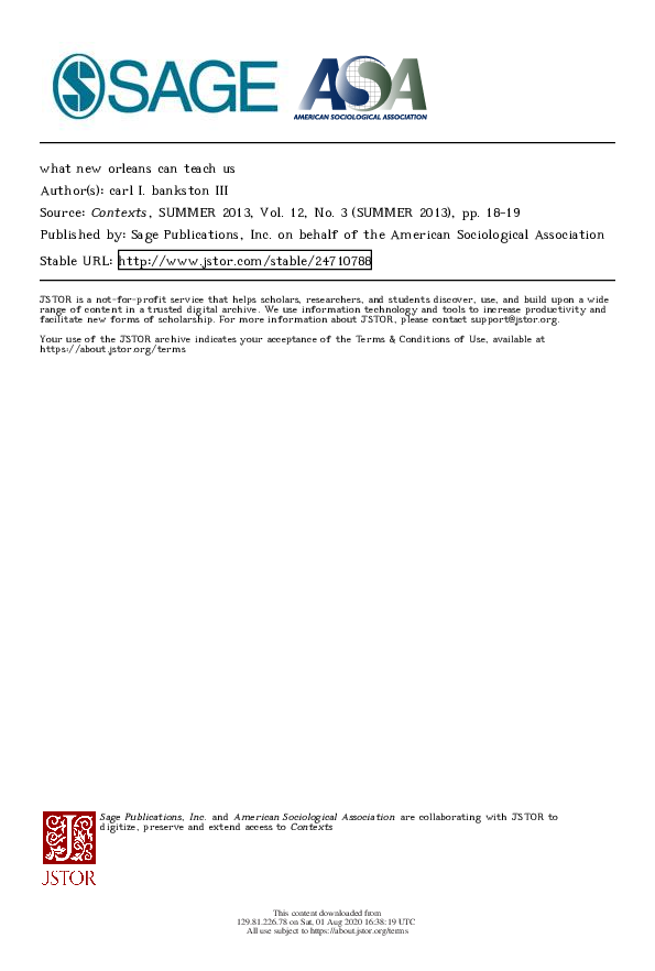 What New Orleans Can Teach US