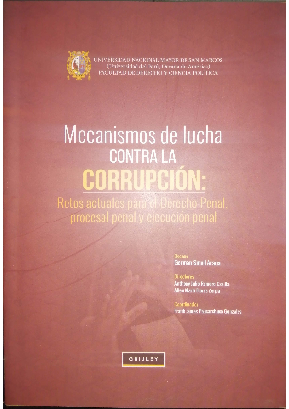 (PDF) Mecanismos de lucha contra la corrupción: retos actuales para el ...