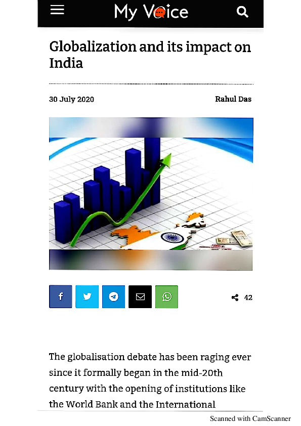 (PDF) Globalization and its impact on India