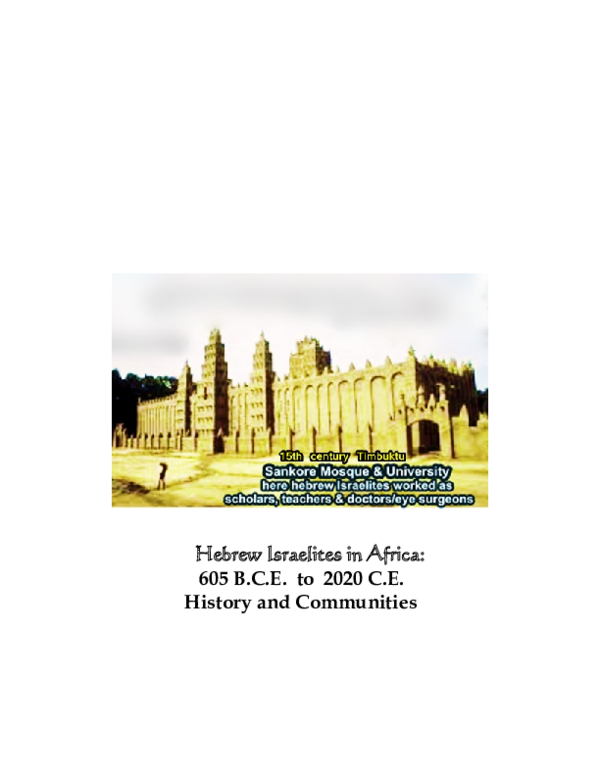 (PDF) Black Hebrew Israelites History and Locations