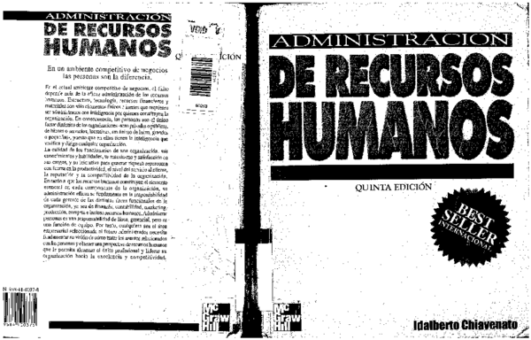 (PDF) Administración de Recursos Humanos Idalberto Chiavenato 5ta Edición