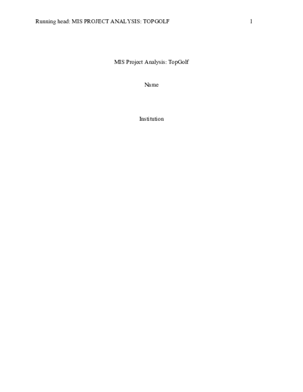 (DOC) MIS PROJECT ANALYSIS