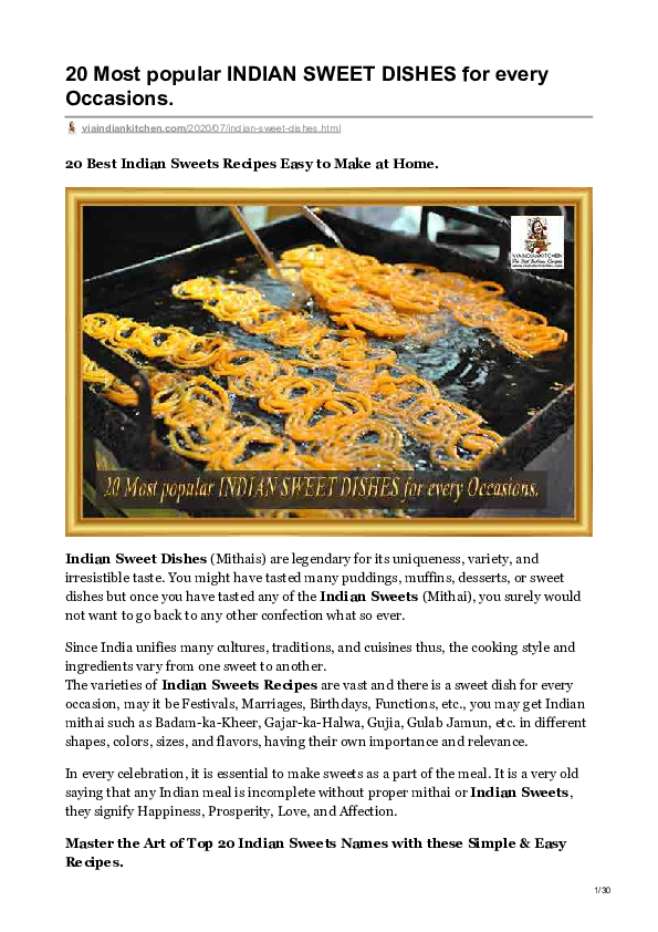 Indian Sweets Recipes In Hindi Pdf Deporecipe.co