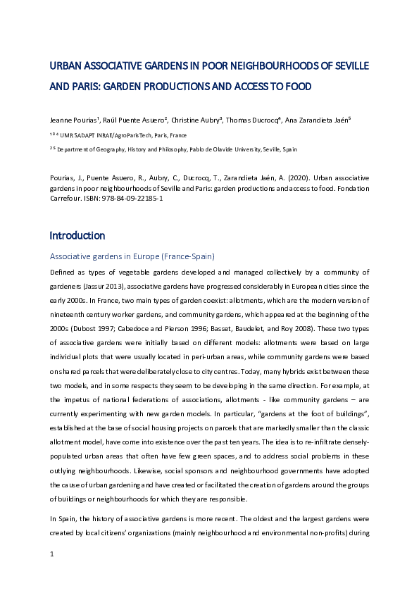 (PDF) Urban Associative Gardens in Poor Neighbourhoods of Seville and ...
