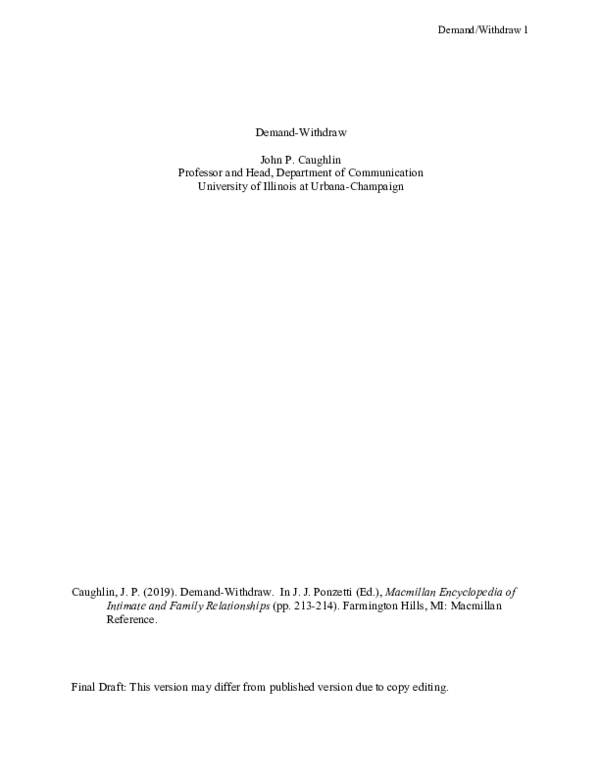 Реферат: Interpersonal Conflict Essay Research Paper Donahue 1Josh Реферат: Interpersonal Conflict Essay Research Paper Donahue 1Josh