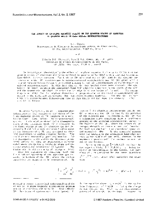 (PDF) The effect of in-plane magnetic fields on the quantum states of ...