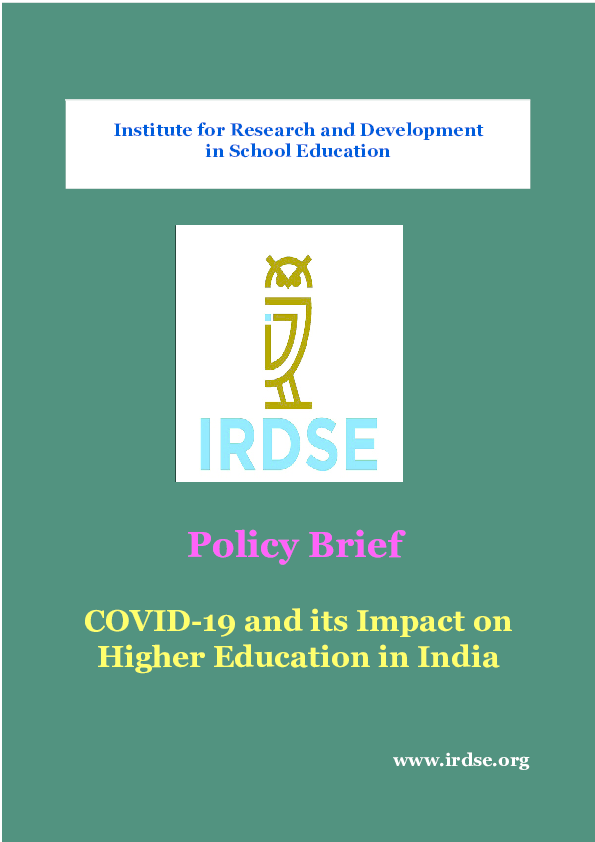 (PDF) Policy Brief COVID-19 and its Impact on Higher Education in India