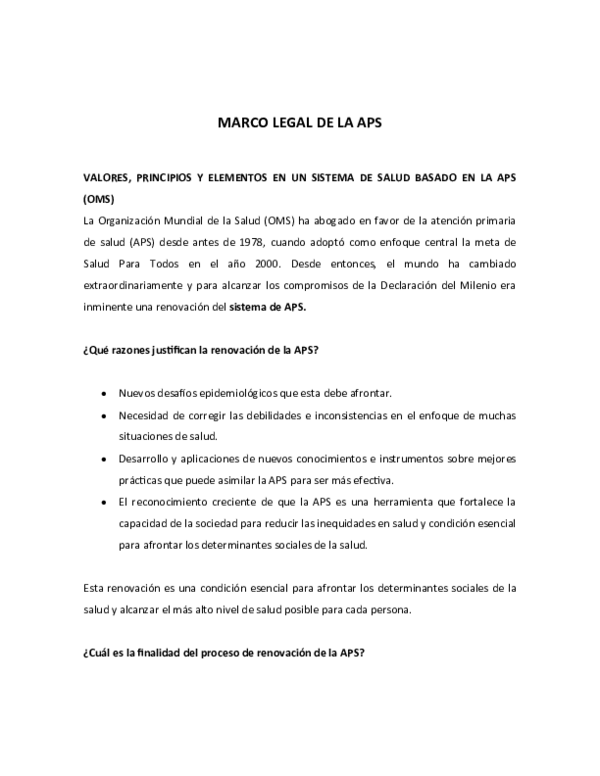 (DOC) MARCO LEGAL DE LA APS