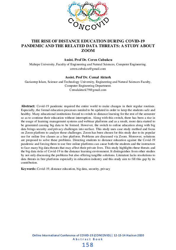 (PDF) THE RISE OF DISTANCE EDUCATION DURING COVID-19 PANDEMIC AND THE ...