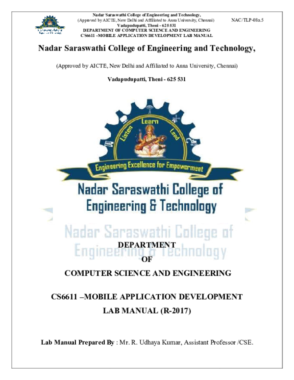 (PDF) LAB MANUAL MAD III YEAR CSE VI SEM Tomy Puppy Academia.edu