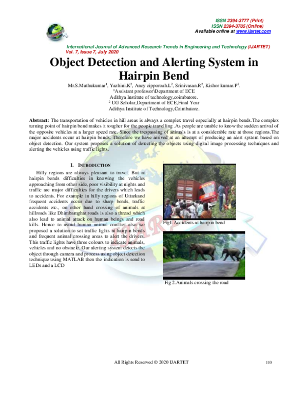 (PDF) Object Detection and Alerting System in