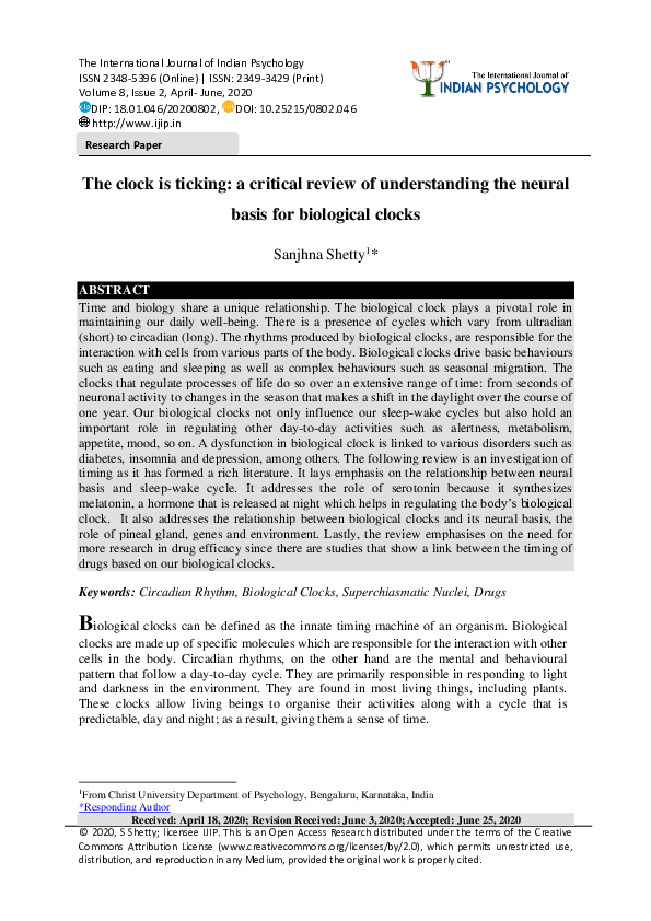 (PDF) The clock is ticking a critical review of understanding the