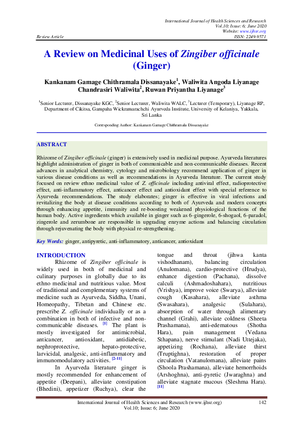 Thesis on zingiber image