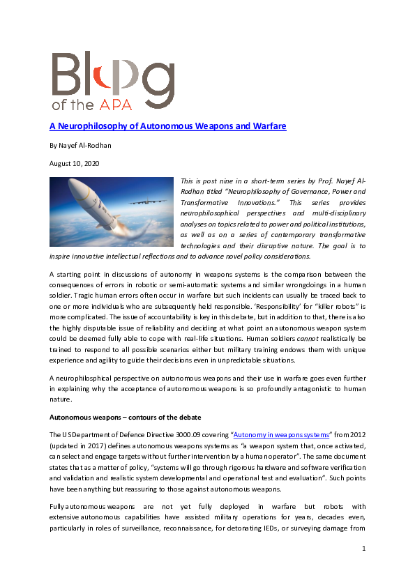 Disadvantages of autonomous weapons picture