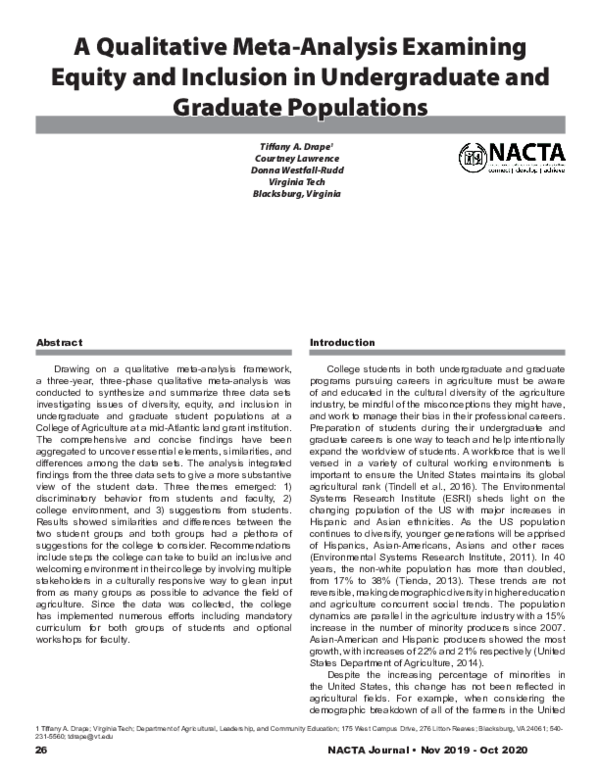 (PDF) A Qualitative Meta-Analysis Examining A Qualitative Meta-Analysis ...