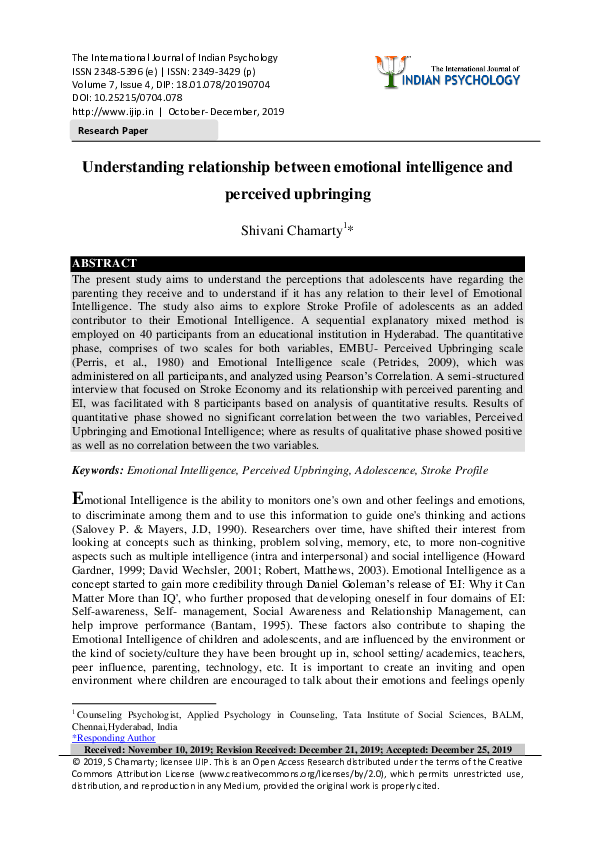 (PDF) Understanding relationship between emotional intelligence and ...