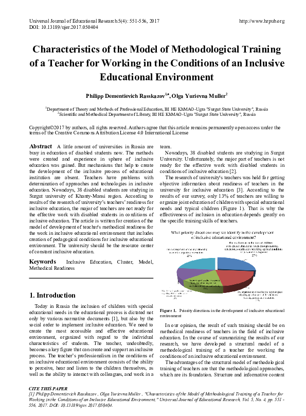 (PDF) Characteristics of the Model of Methodological Training of a ...