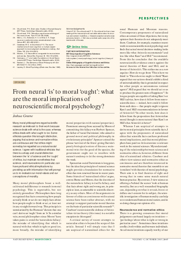 (PDF) The neural mechanisms of moral cognition: a multiple-aspect ...