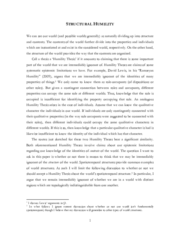 (PDF) STRUCTURAL HUMILITY