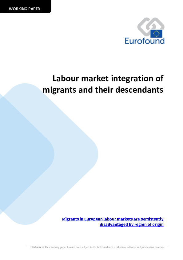 (PDF) Labour market integration of migrants and their descendants