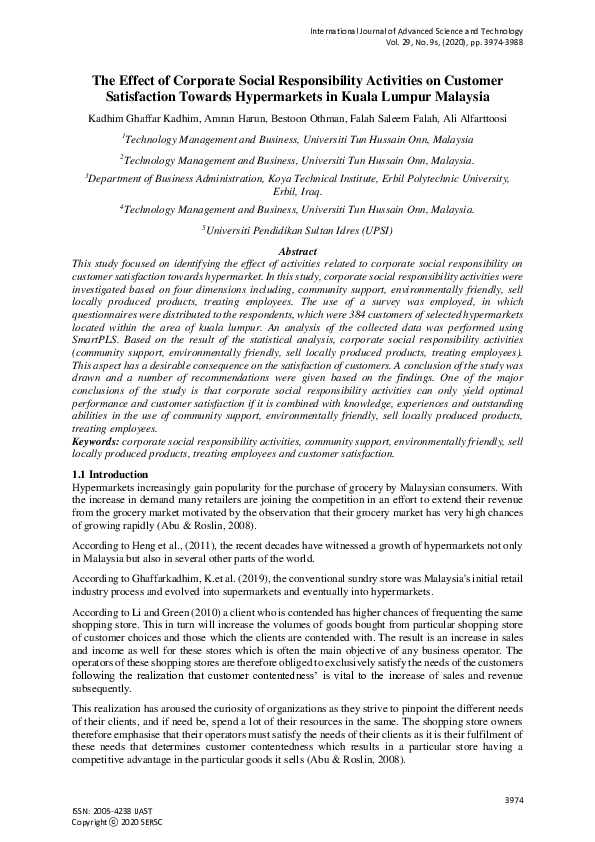 (PDF) The Effect of Corporate Social Responsibility Activities on ...
