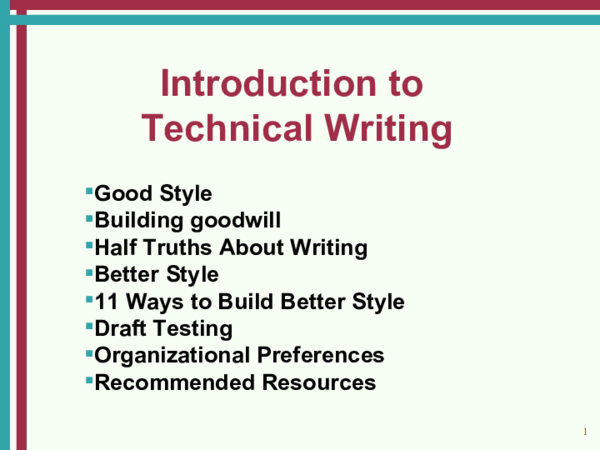 (PPT) Introduction to Technical Writing