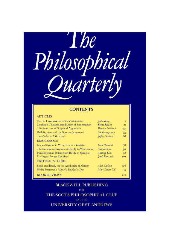 (PDF) Myles Burnyeat's Map of Metaphysics Zeta Mary Louise Gill